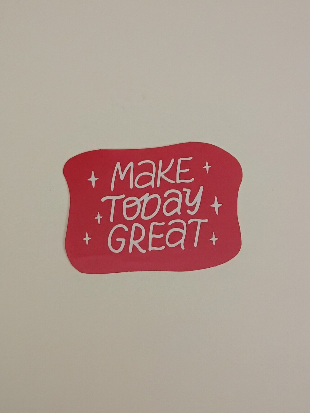 10/$10 Stickers Decals - Make Today Great White Text & Sparkles Over Red - New